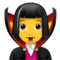 Woman Vampire emoji on Apple